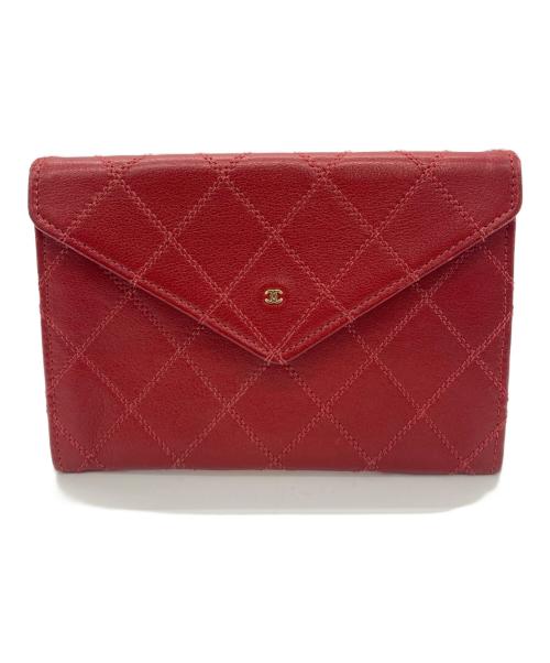 CHANEL（シャネル）CHANEL (シャネル) 2つ折り財布 レッドの古着・服飾アイテム