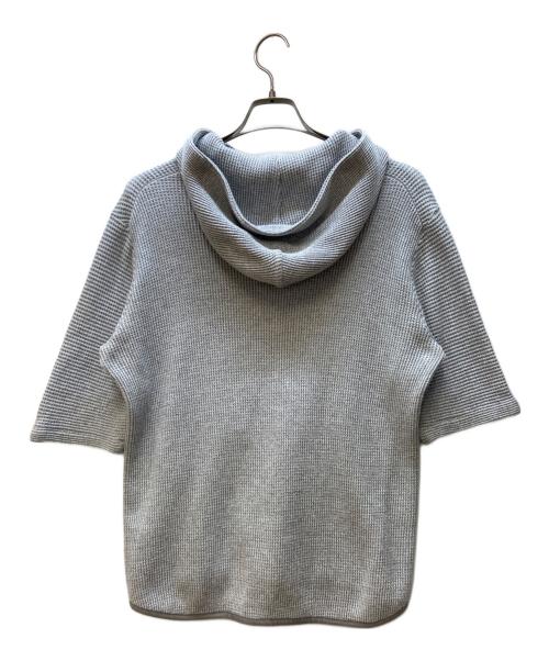 nanamica（ナナミカ）nanamica (ナナミカ) ワッフルニットパーカー グレー サイズ:Sの古着・服飾アイテム
