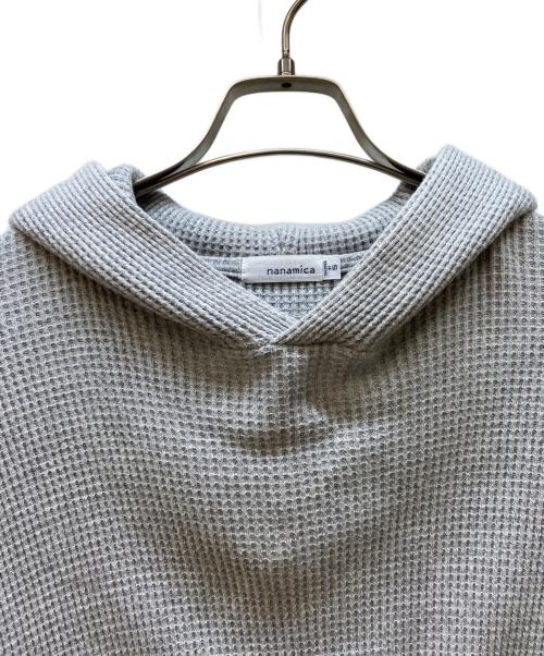 nanamica（ナナミカ）nanamica (ナナミカ) ワッフルニットパーカー グレー サイズ:Sの古着・服飾アイテム