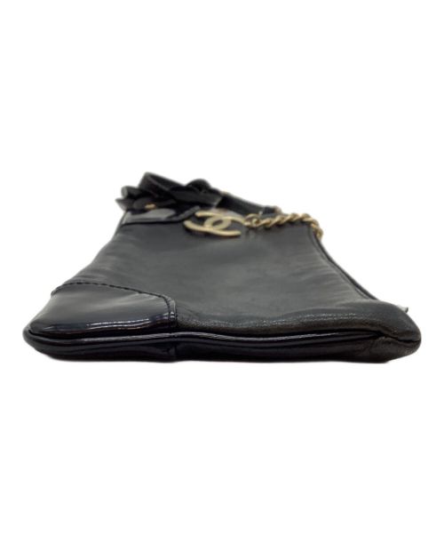 CHANEL（シャネル）CHANEL (シャネル) ラムスキンポーチ ブラックの古着・服飾アイテム