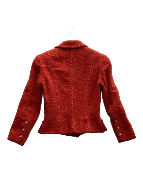 CHANEL（シャネル）CHANEL (シャネル) ツイードジャケット レッド サイズ:Mの古着・服飾アイテム