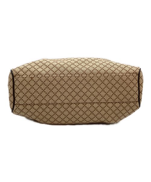 GUCCI（グッチ）GUCCI (グッチ) ハンドバッグ ベージュ×ブラックの古着・服飾アイテム