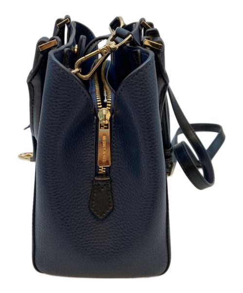 MICHAEL KORS（マイケル・コース）MICHAEL KORS (マイケルコース) 2WAYバッグ ネイビー×ブラックの古着・服飾アイテム