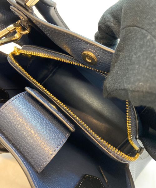 MICHAEL KORS（マイケル・コース）MICHAEL KORS (マイケルコース) 2WAYバッグ ネイビー×ブラックの古着・服飾アイテム