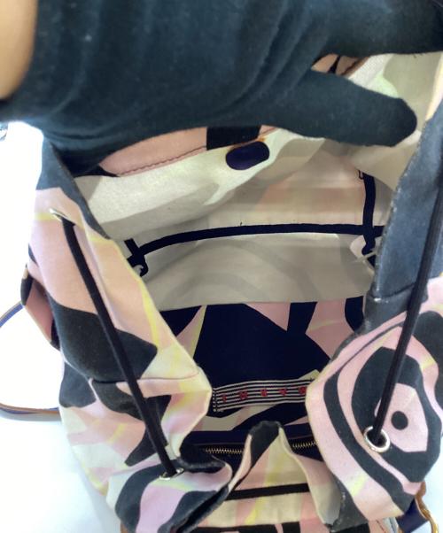 MARNI（マルニ）MARNI (マルニ) キャンバスバッグ ピンク×ブラックの古着・服飾アイテム