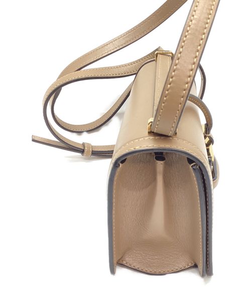 LOEWE（ロエベ）LOEWE (ロエベ) レザーショルダーバッグ ライトブラウンの古着・服飾アイテム