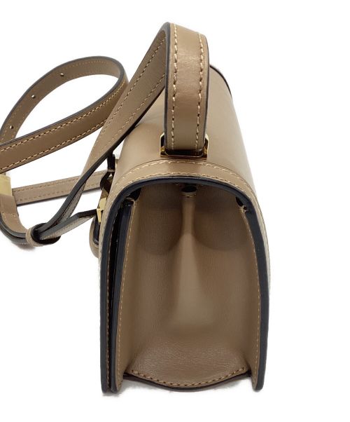 LOEWE（ロエベ）LOEWE (ロエベ) レザーショルダーバッグ ライトブラウンの古着・服飾アイテム