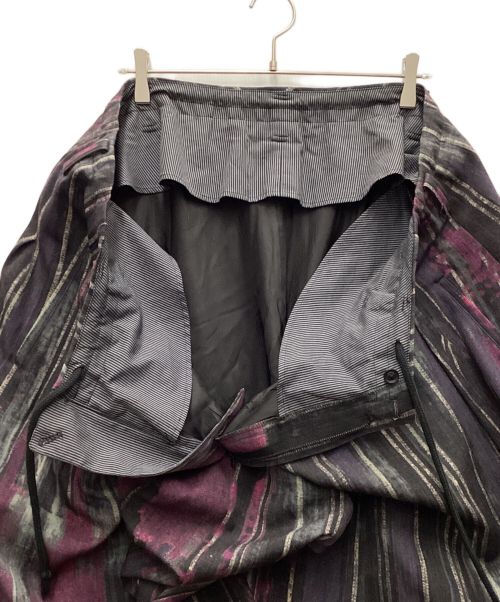 Yohji Yamamoto pour homme（ヨウジヤマモト プールオム）Yohji Yamamoto pour homme (ヨウジヤマモト プールオム) ドレープパンツ ブラック×パープル サイズ:1の古着・服飾アイテム