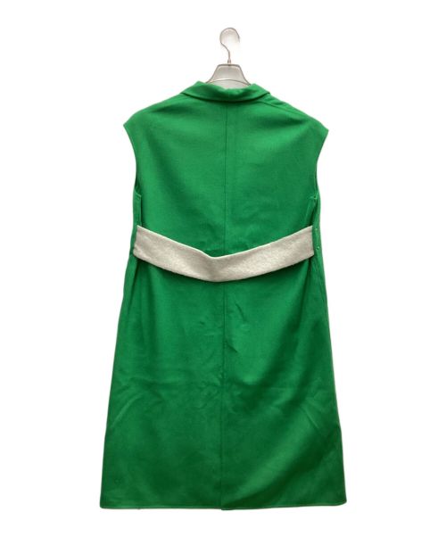 STUMBLY（スタンブリ―）STUMBLY (スタンブリ―) ノースリーブコート グリーン×グレー サイズ:36の古着・服飾アイテム