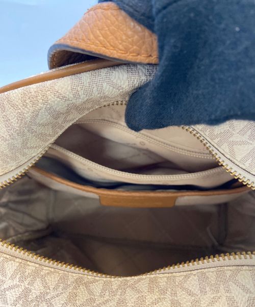 MICHAEL KORS（マイケル・コース）MICHAEL KORS (マイケルコース) リュック アイボリー×ブラウンの古着・服飾アイテム
