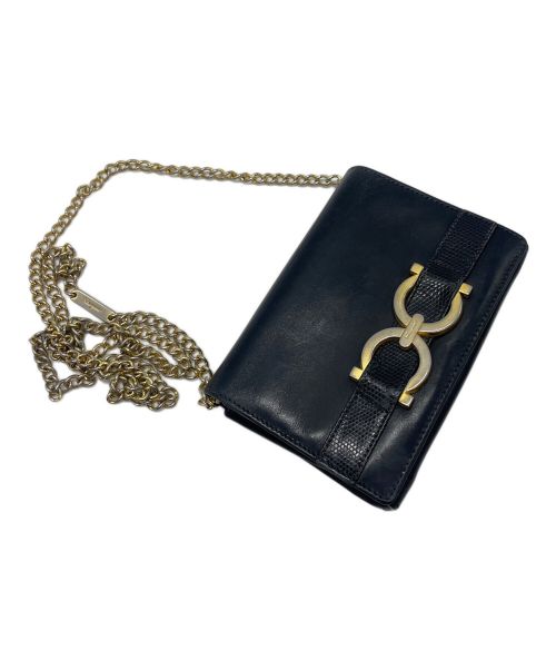 Salvatore Ferragamo（サルヴァトーレ フェラガモ）Salvatore Ferragamo (サルヴァトーレ フェラガモ) チェーンショルダーバッグ ブラックの古着・服飾アイテム