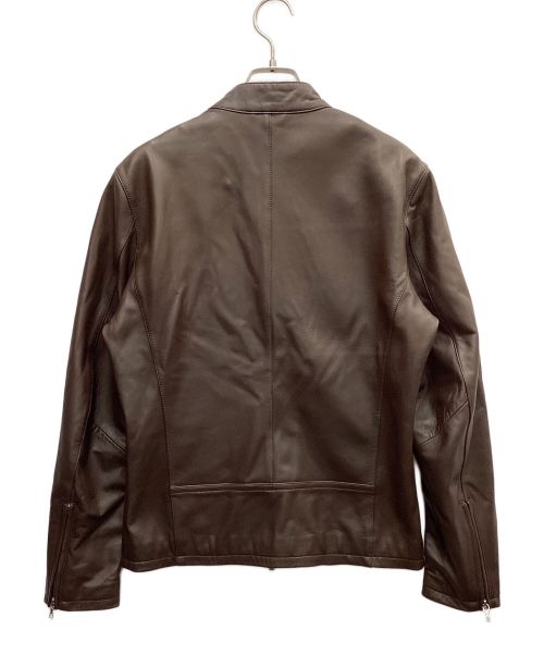 JACKROSE（ジャックローズ）JACKROSE (ジャックローズ) ラムレザージャケット ブラウン サイズ:3の古着・服飾アイテム