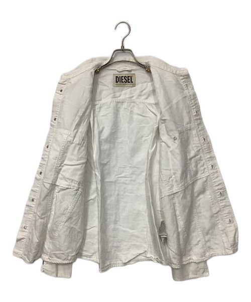 DIESEL（ディーゼル）DIESEL (ディーゼル) シャツジャケット ホワイト サイズ:Mの古着・服飾アイテム