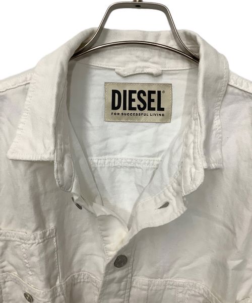 DIESEL（ディーゼル）DIESEL (ディーゼル) シャツジャケット ホワイト サイズ:Mの古着・服飾アイテム