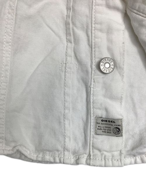 DIESEL（ディーゼル）DIESEL (ディーゼル) シャツジャケット ホワイト サイズ:Mの古着・服飾アイテム
