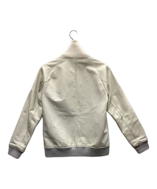 uniform experiment（ユニフォームエクスペリメント）uniform experiment (ユニフォームエクスペリメント) レザーブルゾン ホワイト サイズ:2の古着・服飾アイテム