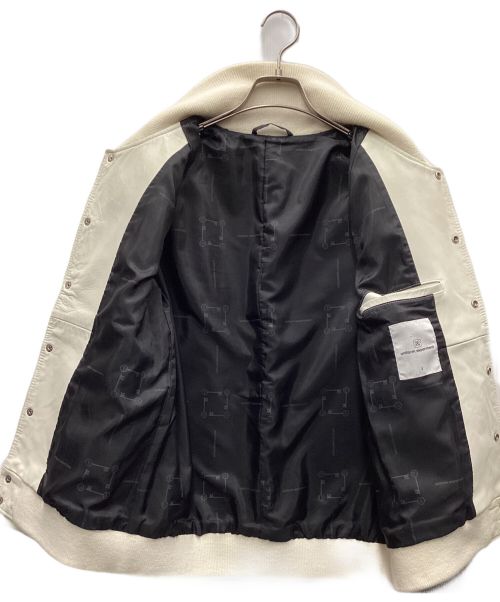 uniform experiment（ユニフォームエクスペリメント）uniform experiment (ユニフォームエクスペリメント) レザーブルゾン ホワイト サイズ:2の古着・服飾アイテム