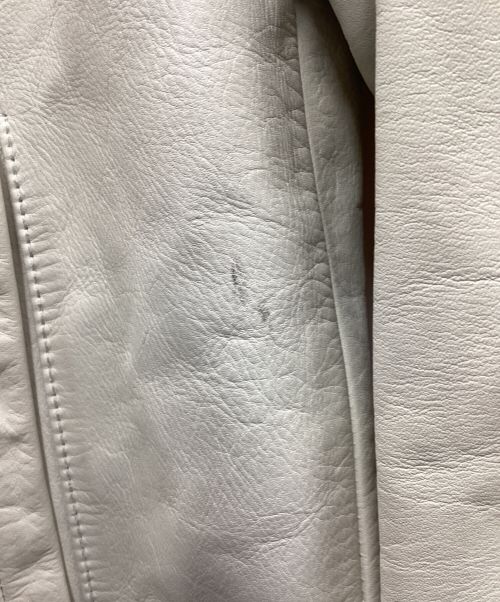 uniform experiment（ユニフォームエクスペリメント）uniform experiment (ユニフォームエクスペリメント) レザーブルゾン ホワイト サイズ:2の古着・服飾アイテム