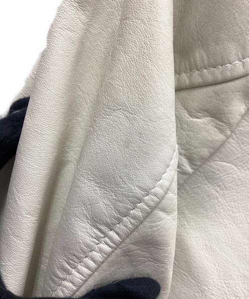 uniform experiment（ユニフォームエクスペリメント）uniform experiment (ユニフォームエクスペリメント) レザーブルゾン ホワイト サイズ:2の古着・服飾アイテム