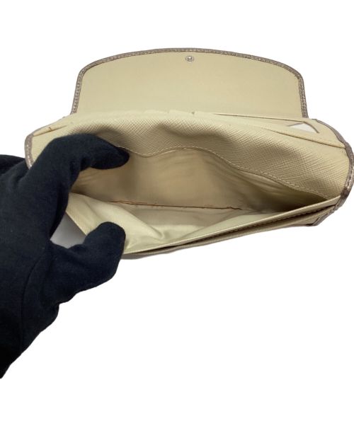 COACH（コーチ）COACH (コーチ) 長財布 ライトブラウン×メタリックブラウンの古着・服飾アイテム