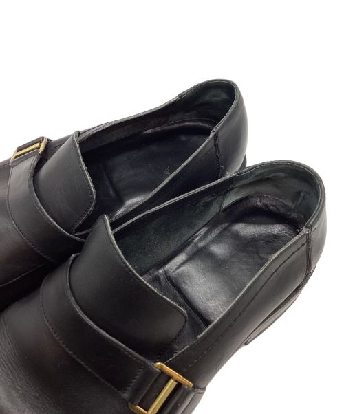GUCCI（グッチ）GUCCI (グッチ) ベルトローファー ブラック サイズ:42 1/2の古着・服飾アイテム