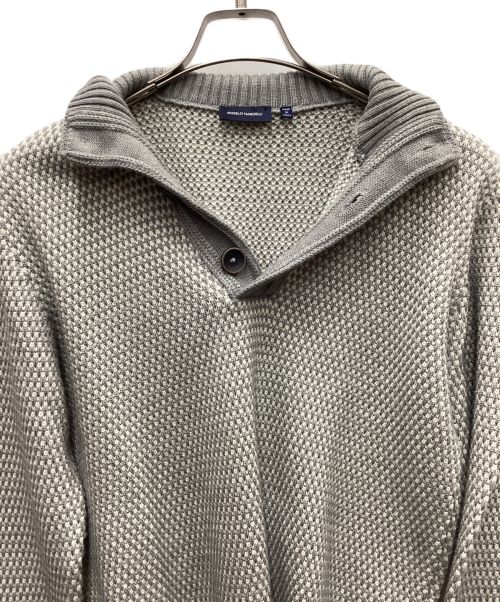 ANGELO NARDELLI（アンジェロ ナルデッリ）ANGELO NARDELLI (アンジェロ ナルデッリ) ハーフボタンニット グレー サイズ:48の古着・服飾アイテム