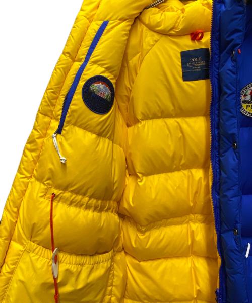 POLO RALPH LAUREN（ポロ・ラルフローレン）POLO RALPH LAUREN (ポロ・ラルフローレン) ダウンジャケット ブルー×イエロー サイズ:Mの古着・服飾アイテム