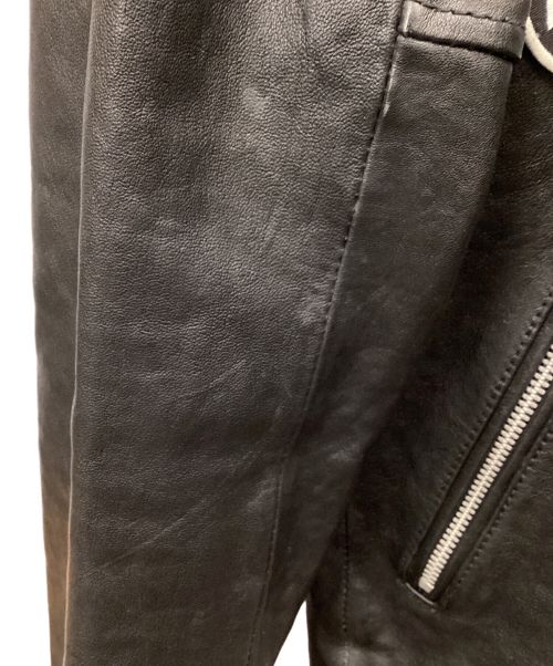 Schott（ショット）Schott (ショット) カフェレーサーワッペンライダースジャケット ブラック サイズ:Lの古着・服飾アイテム