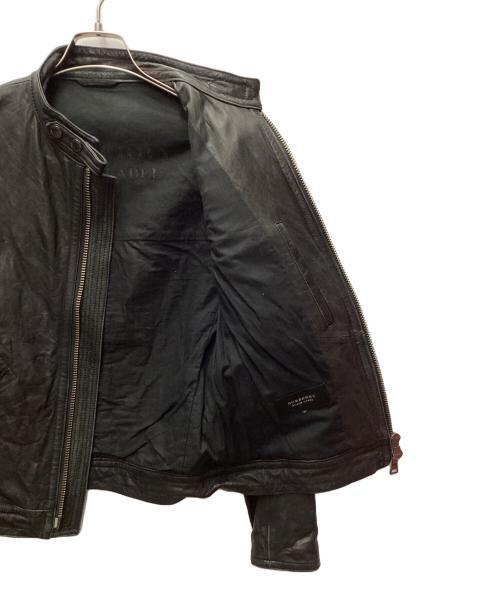 BURBERRY BLACK LABEL（バーバリーブラックレーベル）BURBERRY BLACK LABEL (バーバリーブラックレーベル) シングルライダースジャケット/ラムレザー ブラック サイズ:Mの古着・服飾アイテム