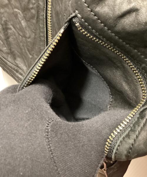 BURBERRY BLACK LABEL（バーバリーブラックレーベル）BURBERRY BLACK LABEL (バーバリーブラックレーベル) シングルライダースジャケット/ラムレザー ブラック サイズ:Mの古着・服飾アイテム