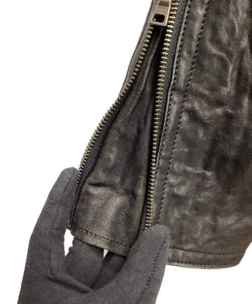 BURBERRY BLACK LABEL（バーバリーブラックレーベル）BURBERRY BLACK LABEL (バーバリーブラックレーベル) シングルライダースジャケット/ラムレザー ブラック サイズ:Mの古着・服飾アイテム