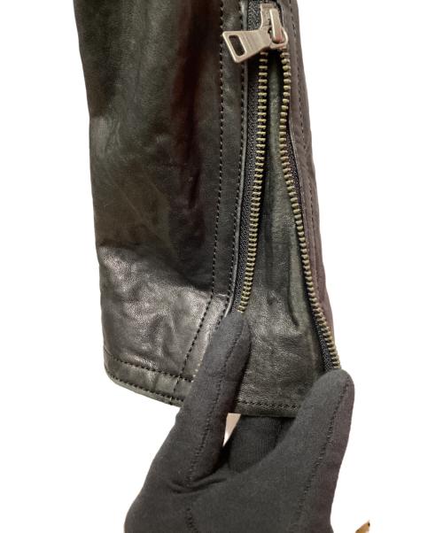 BURBERRY BLACK LABEL（バーバリーブラックレーベル）BURBERRY BLACK LABEL (バーバリーブラックレーベル) シングルライダースジャケット/ラムレザー ブラック サイズ:Mの古着・服飾アイテム