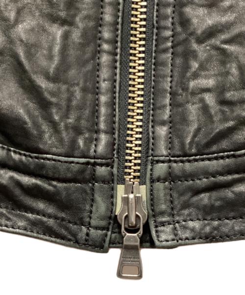 BURBERRY BLACK LABEL（バーバリーブラックレーベル）BURBERRY BLACK LABEL (バーバリーブラックレーベル) シングルライダースジャケット/ラムレザー ブラック サイズ:Mの古着・服飾アイテム