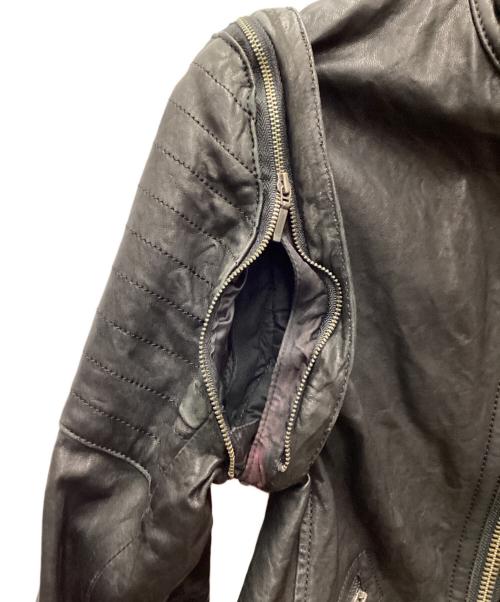 BURBERRY BLACK LABEL（バーバリーブラックレーベル）BURBERRY BLACK LABEL (バーバリーブラックレーベル) シングルライダースジャケット/ラムレザー ブラック サイズ:Mの古着・服飾アイテム