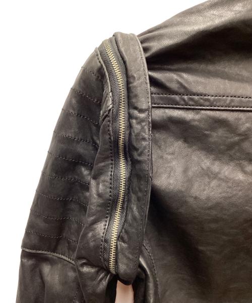 BURBERRY BLACK LABEL（バーバリーブラックレーベル）BURBERRY BLACK LABEL (バーバリーブラックレーベル) シングルライダースジャケット/ラムレザー ブラック サイズ:Mの古着・服飾アイテム