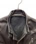 中古・古着 BURBERRY BLACK LABEL (バーバリーブラックレーベル) シングルライダースジャケット/ラムレザー ブラック サイズ:M：22000円