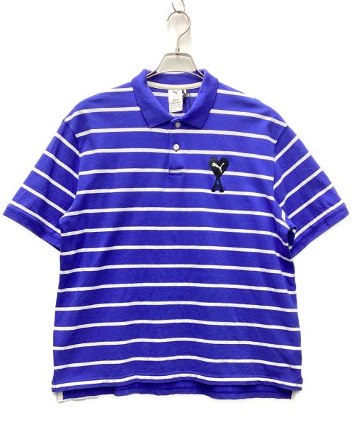 AMI Alexandre Mattiussi（アミアレクサンドルマテュッシ）AMI Alexandre Mattiussi (アミ アレクサンドル マテュッシ) PUMA (プーマ) ポロシャツ ブルー サイズ:L 未使用品の古着・服飾アイテム