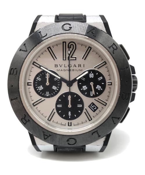 BVLGARI（ブルガリ）BVLGARI (ブルガリ) ディアゴノ マグネシウム DG42SMCCH シルバー×ブラックの古着・服飾アイテム