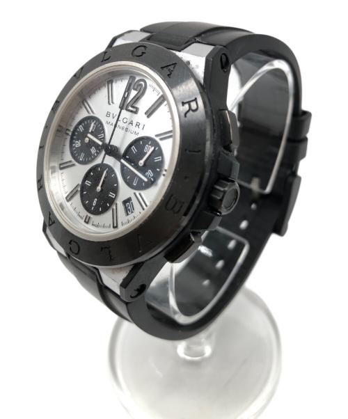 BVLGARI（ブルガリ）BVLGARI (ブルガリ) ディアゴノ マグネシウム DG42SMCCH シルバー×ブラックの古着・服飾アイテム