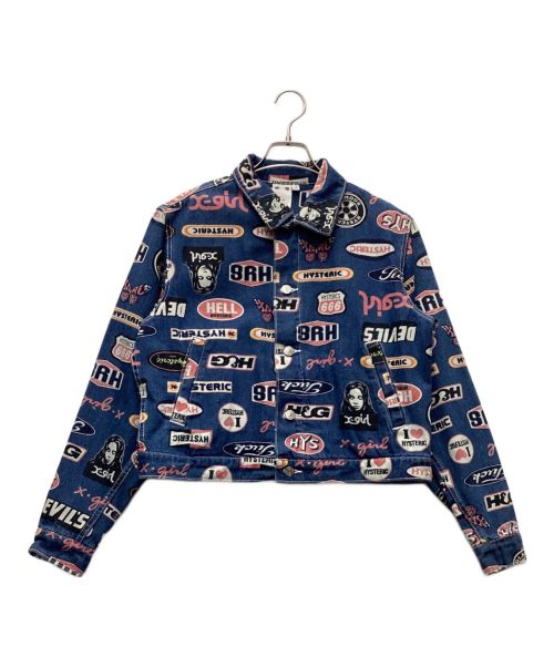 Hysteric Glamour（ヒステリックグラマー）Hysteric Glamour (ヒステリックグラマー) X-girl (エックスガール) セットアップ ブルー×ピンク サイズ:1の古着・服飾アイテム