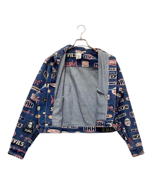 Hysteric Glamour（ヒステリックグラマー）Hysteric Glamour (ヒステリックグラマー) X-girl (エックスガール) セットアップ ブルー×ピンク サイズ:1の古着・服飾アイテム