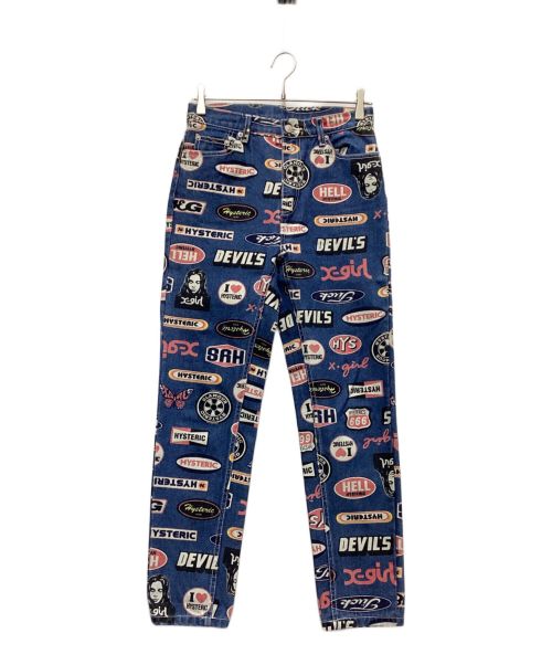 Hysteric Glamour（ヒステリックグラマー）Hysteric Glamour (ヒステリックグラマー) X-girl (エックスガール) セットアップ ブルー×ピンク サイズ:1の古着・服飾アイテム