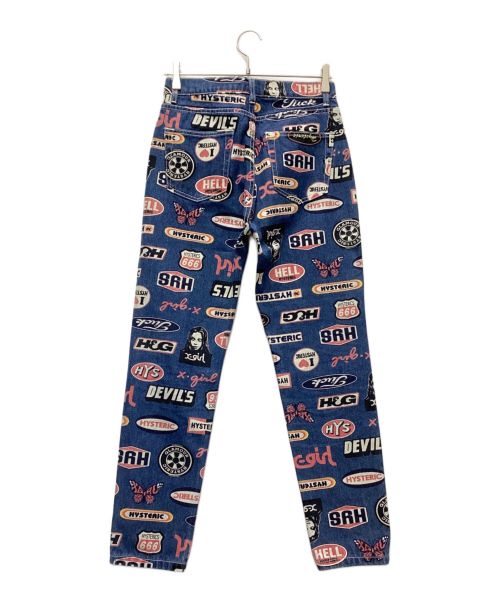 Hysteric Glamour（ヒステリックグラマー）Hysteric Glamour (ヒステリックグラマー) X-girl (エックスガール) セットアップ ブルー×ピンク サイズ:1の古着・服飾アイテム