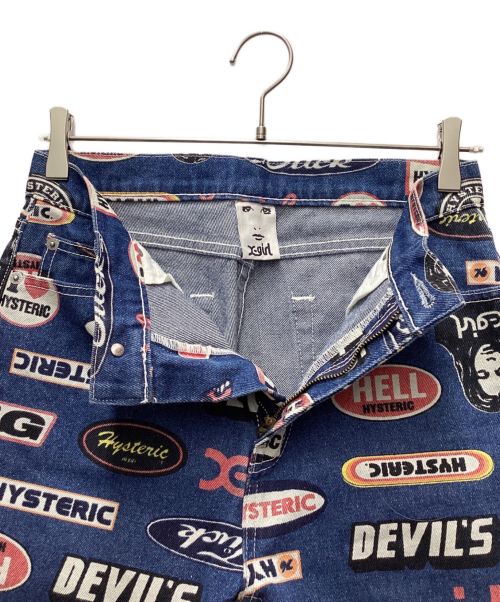 Hysteric Glamour（ヒステリックグラマー）Hysteric Glamour (ヒステリックグラマー) X-girl (エックスガール) セットアップ ブルー×ピンク サイズ:1の古着・服飾アイテム