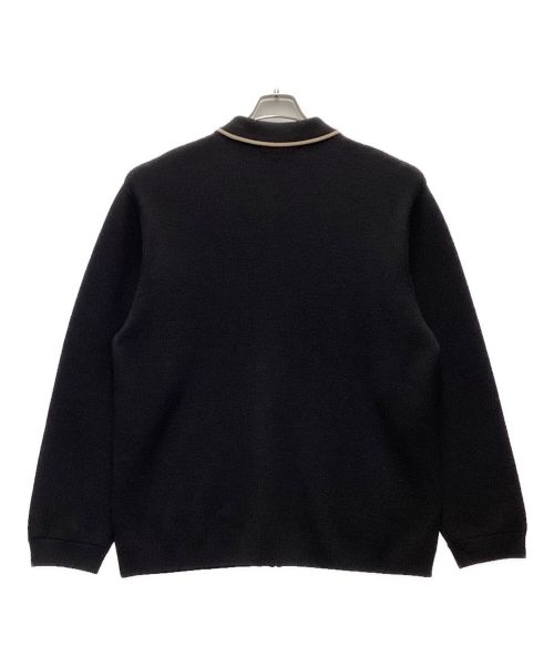 SUPREME（シュプリーム）Supreme (シュプリーム) Chest Stripe Zip Up Cardigan ブラック×ライトブラウン サイズ:XLの古着・服飾アイテム