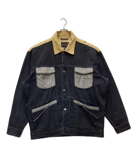 FUBU（フブ）FUBU (フブ) コーデュロイ切替デニムジャケット インディゴ×ベージュ サイズ:XLの古着・服飾アイテム