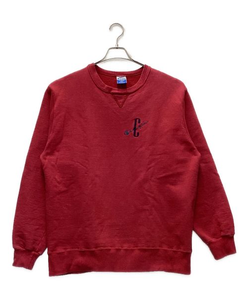 Champion（チャンピオン）Champion (チャンピオン) 刺繍スウェット レッド サイズ:XLの古着・服飾アイテム