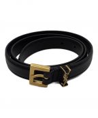 Saint Laurent Parisサンローランパリ）の古着「ロゴバックルベルト」｜ブラック
