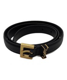 Saint Laurent Paris（サンローランパリ）の古着「ロゴバックルベルト」｜ブラック