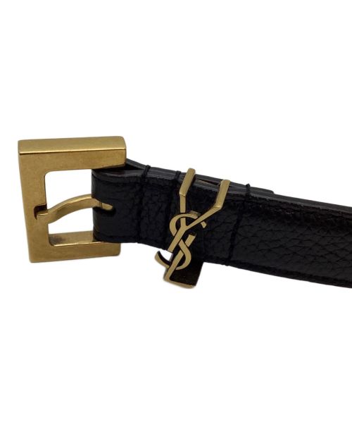 Saint Laurent Paris（サンローランパリ）Saint Laurent Paris (サンローランパリ) ロゴバックルベルト ブラックの古着・服飾アイテム